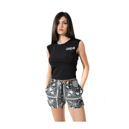 Short en coton monochrome à palmiers Comme Des Fuckdown Chic