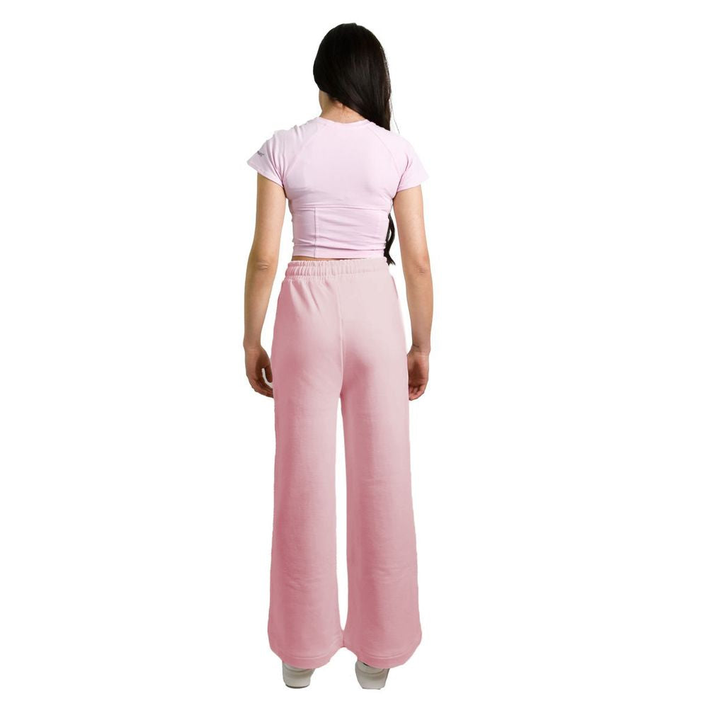 Hinnominate Chic Pink Palazzo Pants with Drawstring by Hinnominate