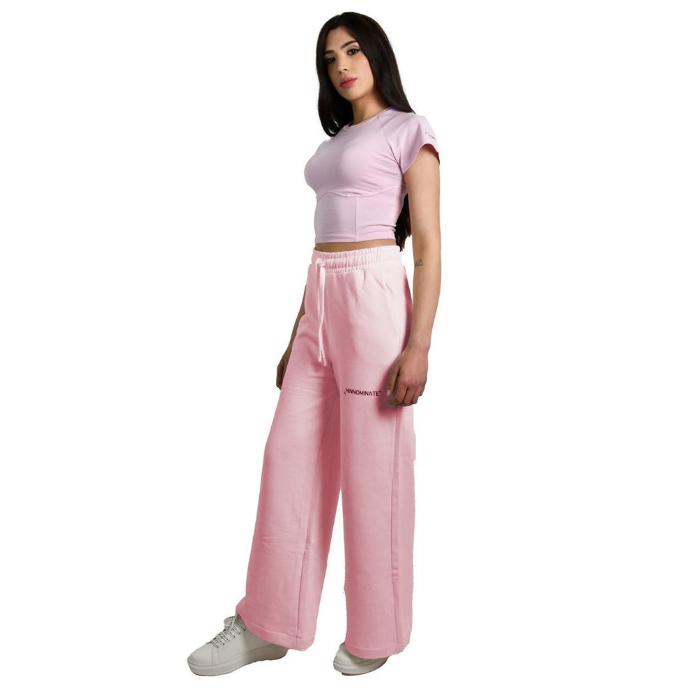 Hinnominate Chic Pink Palazzo Pants with Drawstring by Hinnominate