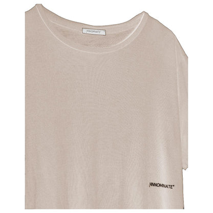 T-shirt beige en modal pour femme Hinnominate