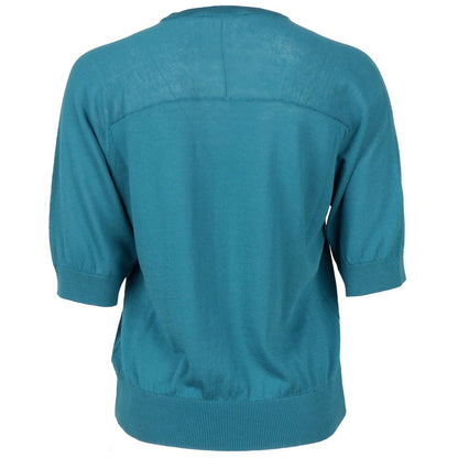 Alpha Studio Green Cotton Sweater by Alpha Studio