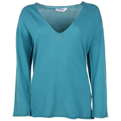 Alpha Studio Green Cotton Sweater by Alpha Studio