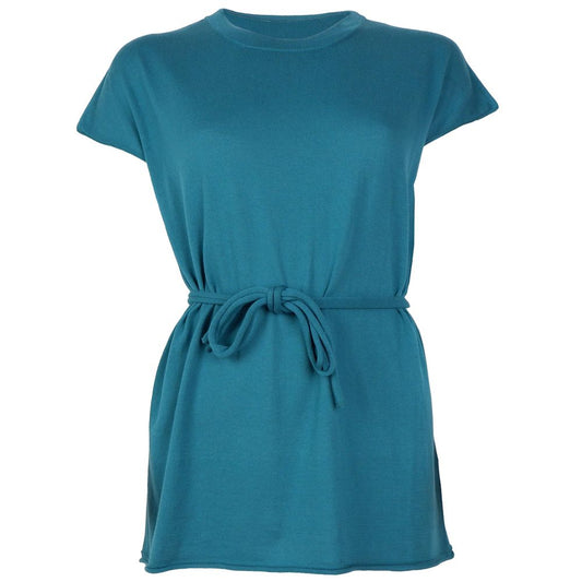 Alpha Studio Green Cotton Dress by Alpha Studio