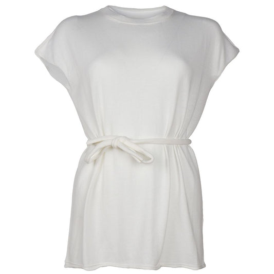 Alpha Studio White Cotton Dress by Alpha Studio
