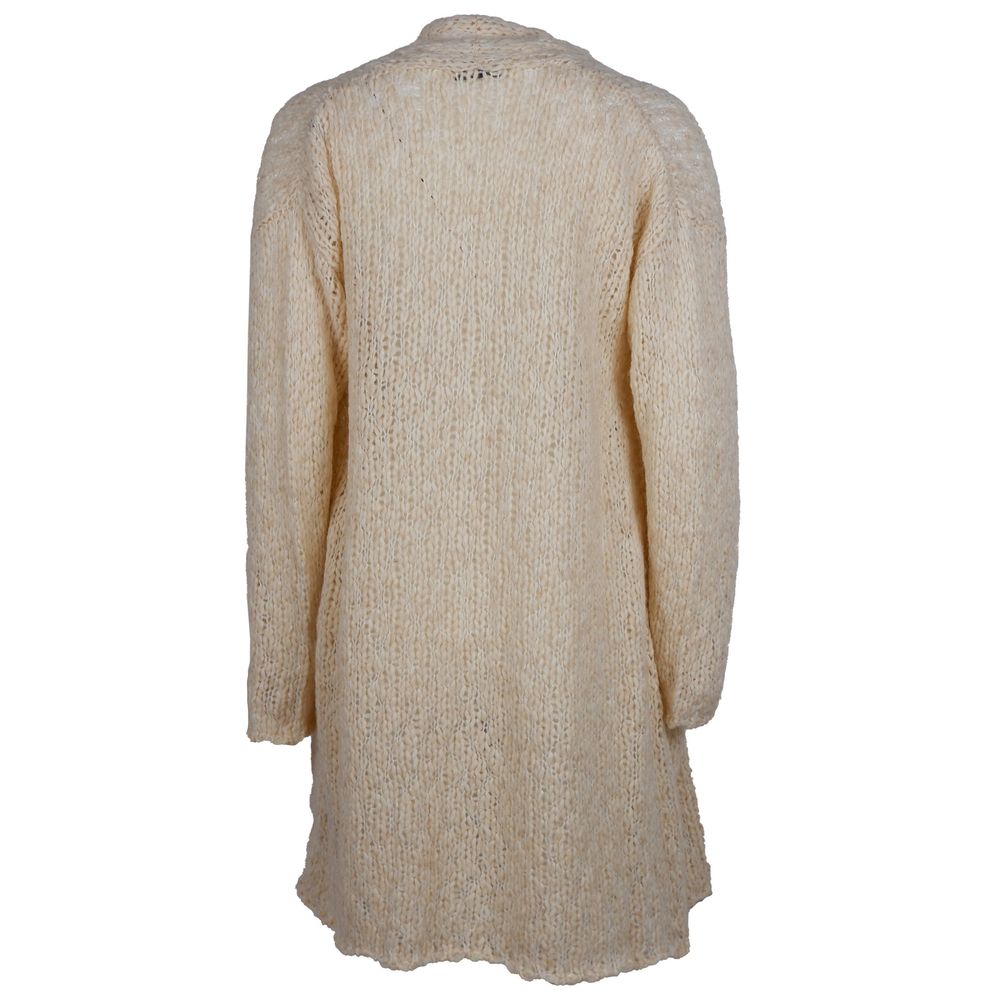 Alpha Studio Beige Alpaca Wool Women Dress by Alpha Studio