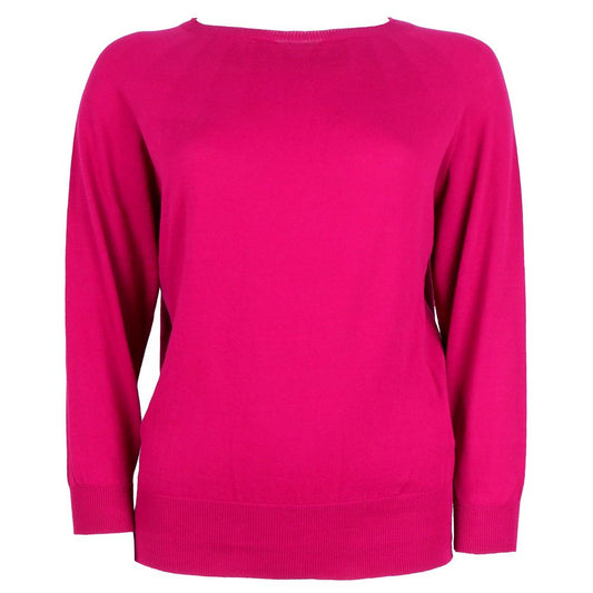 Alpha Studio Fuchsia Cotton Sweater by Alpha Studio