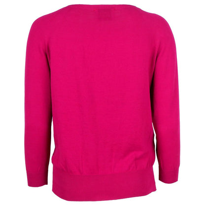 Alpha Studio Fuchsia Cotton Sweater by Alpha Studio