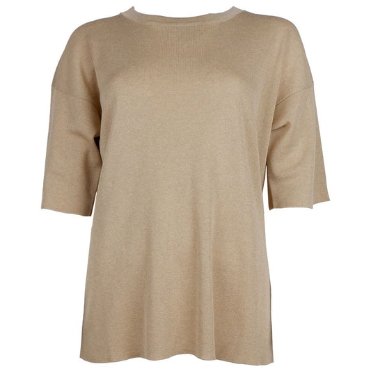 Alpha Studio Beige Viscose Sweater by Alpha Studio