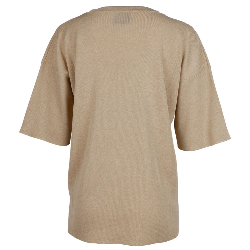 Alpha Studio Beige Viscose Sweater by Alpha Studio