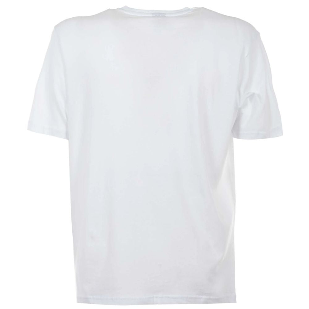 North Sails Elegant White Cotton Tee with Bold Blue Logo by North Sails