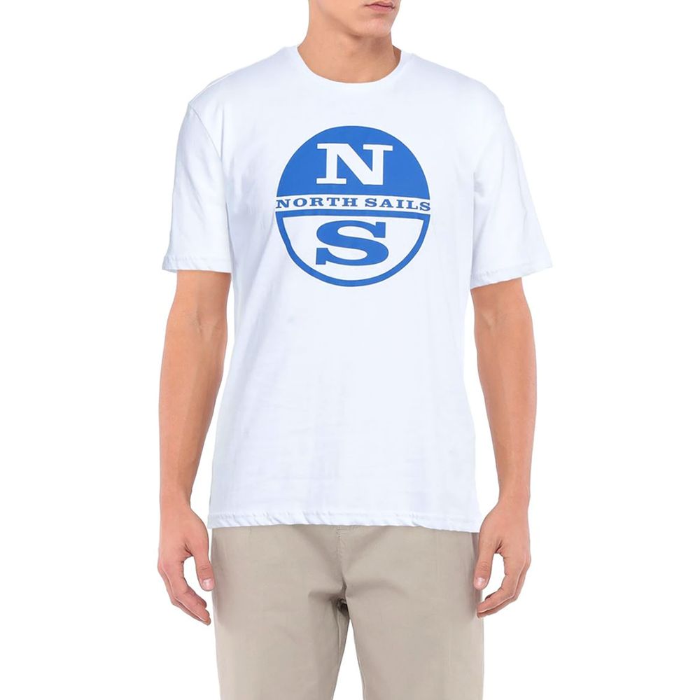 North Sails Crisp White Logo Cotton T-Shirt by North Sails