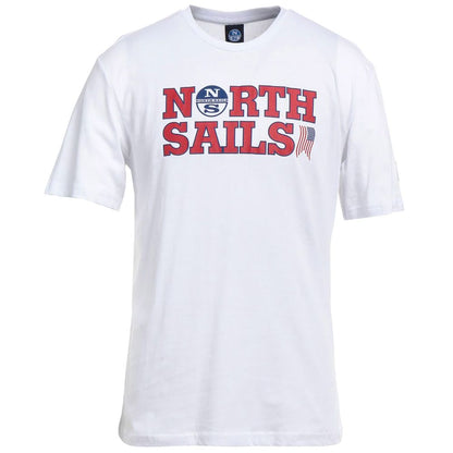 North Sails Elegant White Cotton Logo Tee by North Sails