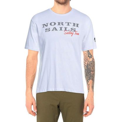 North Sails Pristine White Rubber Logo Tee by North Sails