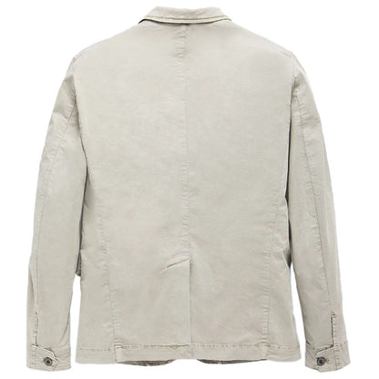 Veste élégante en coton beige à quatre poches Refrigiwear