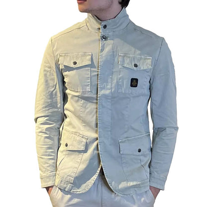 Veste élégante en coton beige à quatre poches Refrigiwear