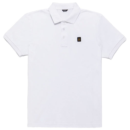 Polo blanc élégant Refrigiwear avec logo brodé