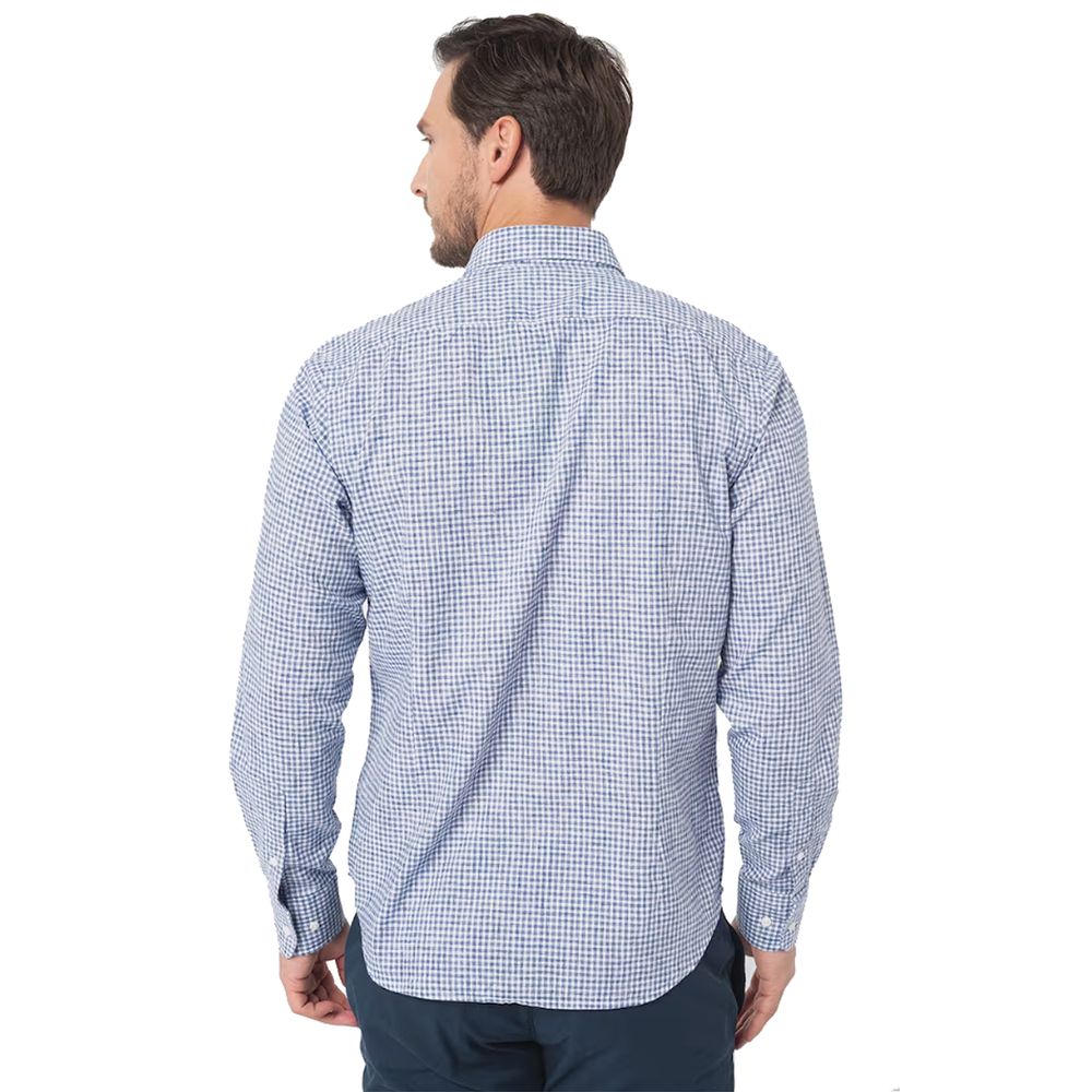 La Martina Elegant Checkered Cotton Shirt with Embroidered Logo by La Martina