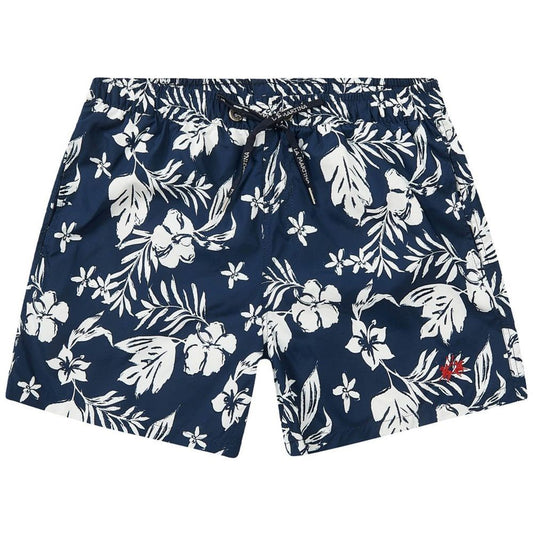 Maillot de bain homme en polyester bleu La Martina