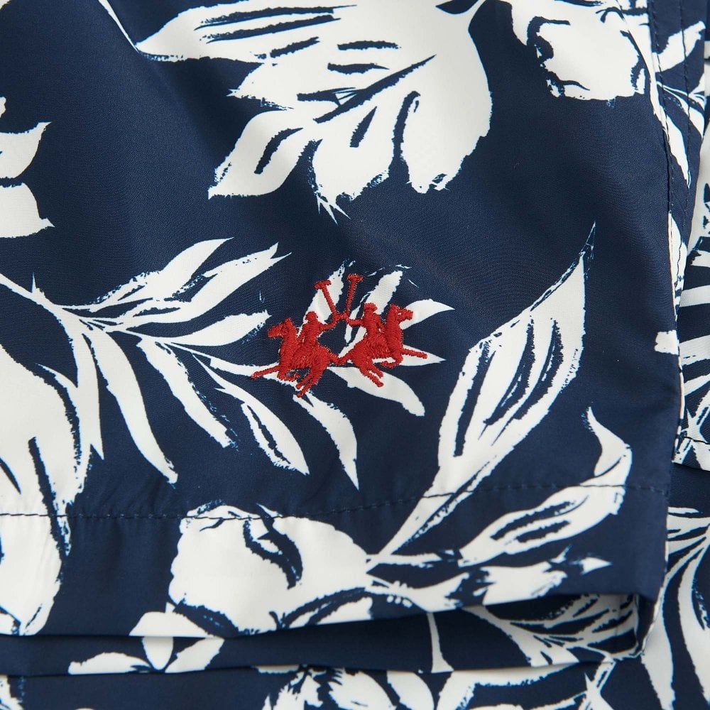 Maillot de bain homme en polyester bleu La Martina