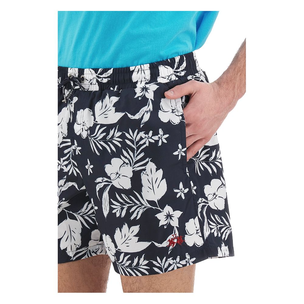 Maillot de bain homme en polyester bleu La Martina