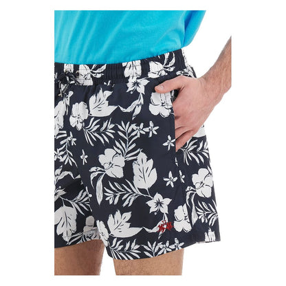 Maillot de bain homme en polyester bleu La Martina