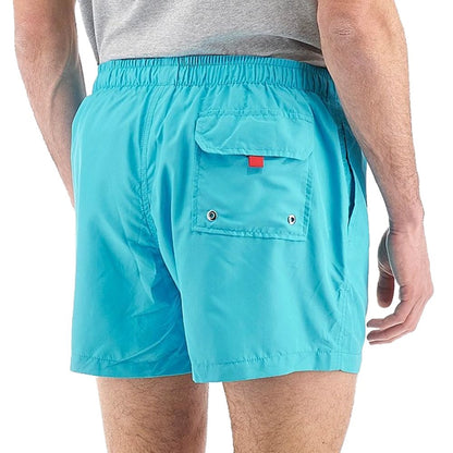 La Martina Blue Polyester Men Swimwear