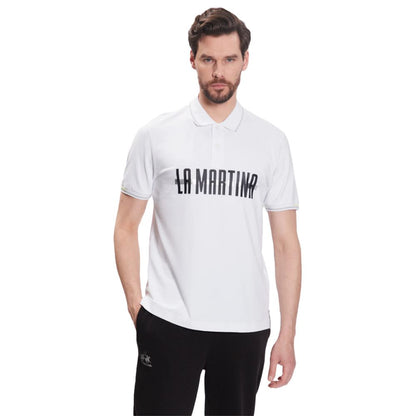 Polo élégant en coton mélangé La Martina avec accents pailletés
