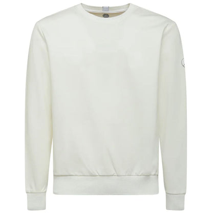 People Of Shibuya Chic White Tech Fabric Crewneck Sweater by People Of Shibuya