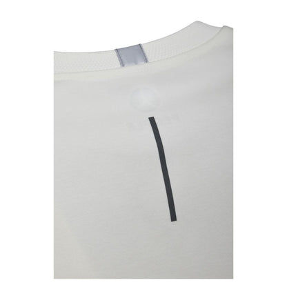 People Of Shibuya Chic White Tech Fabric Crewneck Sweater by People Of Shibuya