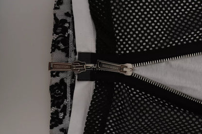 Dsquared² Black White Crew Neck Sleeveless Cotton Blouse by Dsquared²
