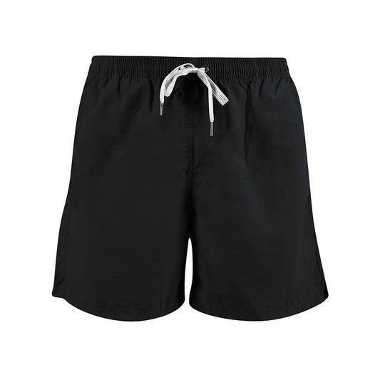 Boxer de bain noir en polyester Yes Zee pour homme