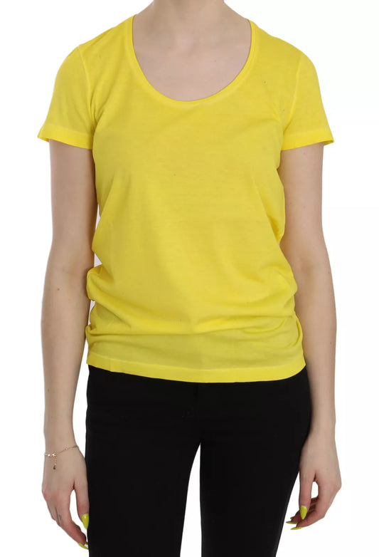 Dsquared² Yellow Round Neck Short Sleeve Shirt Top Blouse by Dsquared²