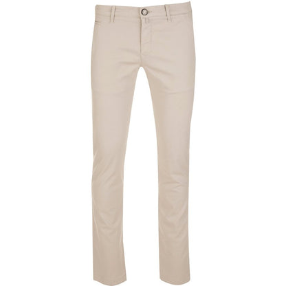 Jacob Cohen Beige Cotton Chino Trousers – Slim Fit Elegance by Jacob Cohen