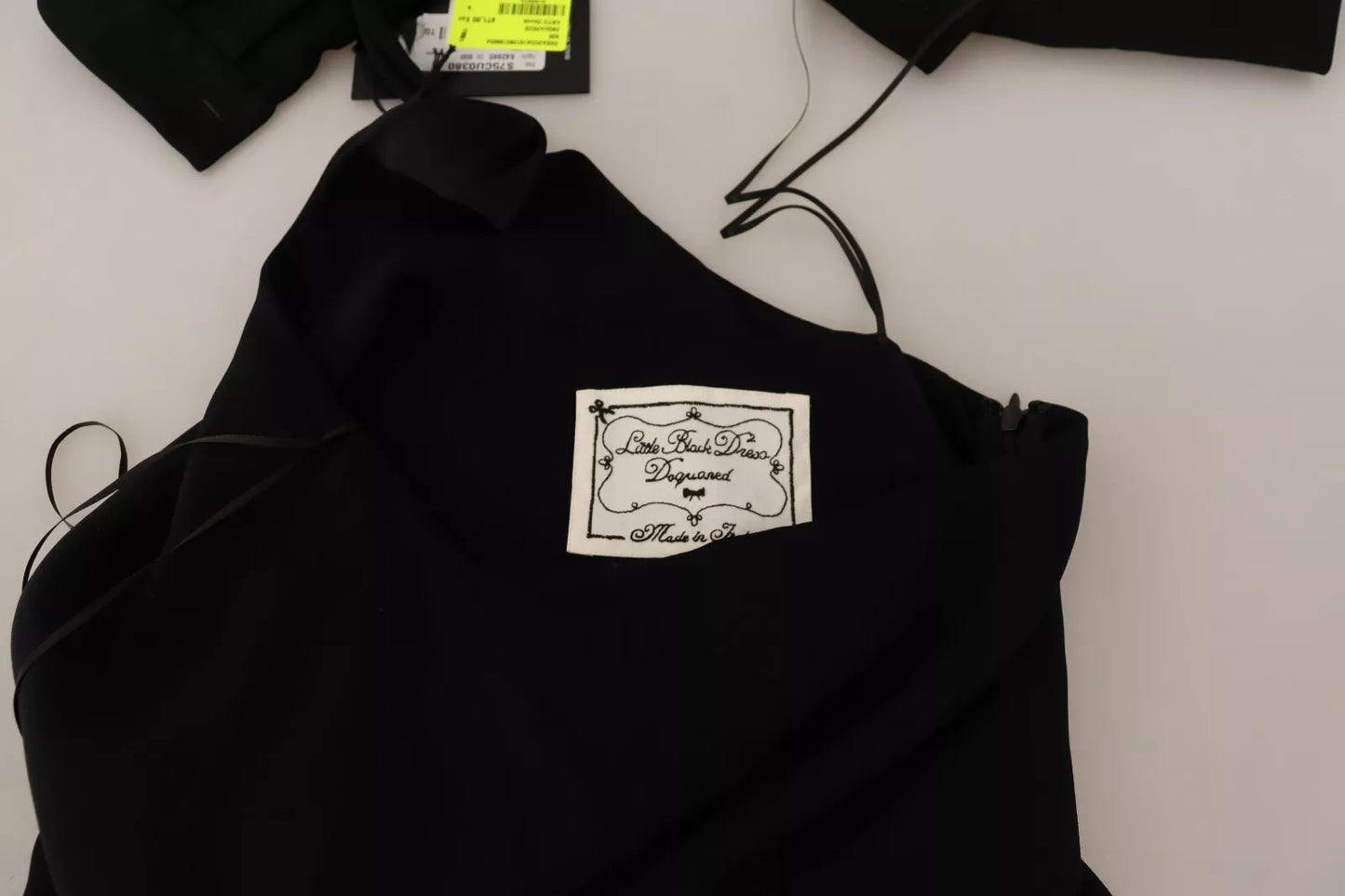 Dsquared² Black Long Sleeves Side Slit Floor Length Dress by Dsquared²