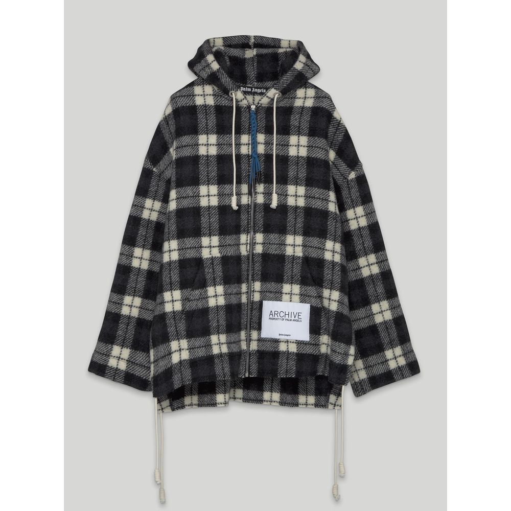 Palm Angels Black Cashmere Men Sweater Jacket by Palm Angels