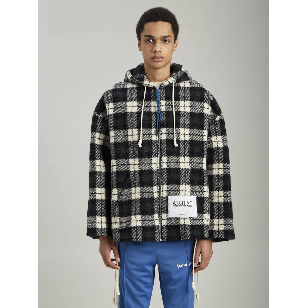 Palm Angels Black Cashmere Men Sweater Jacket by Palm Angels