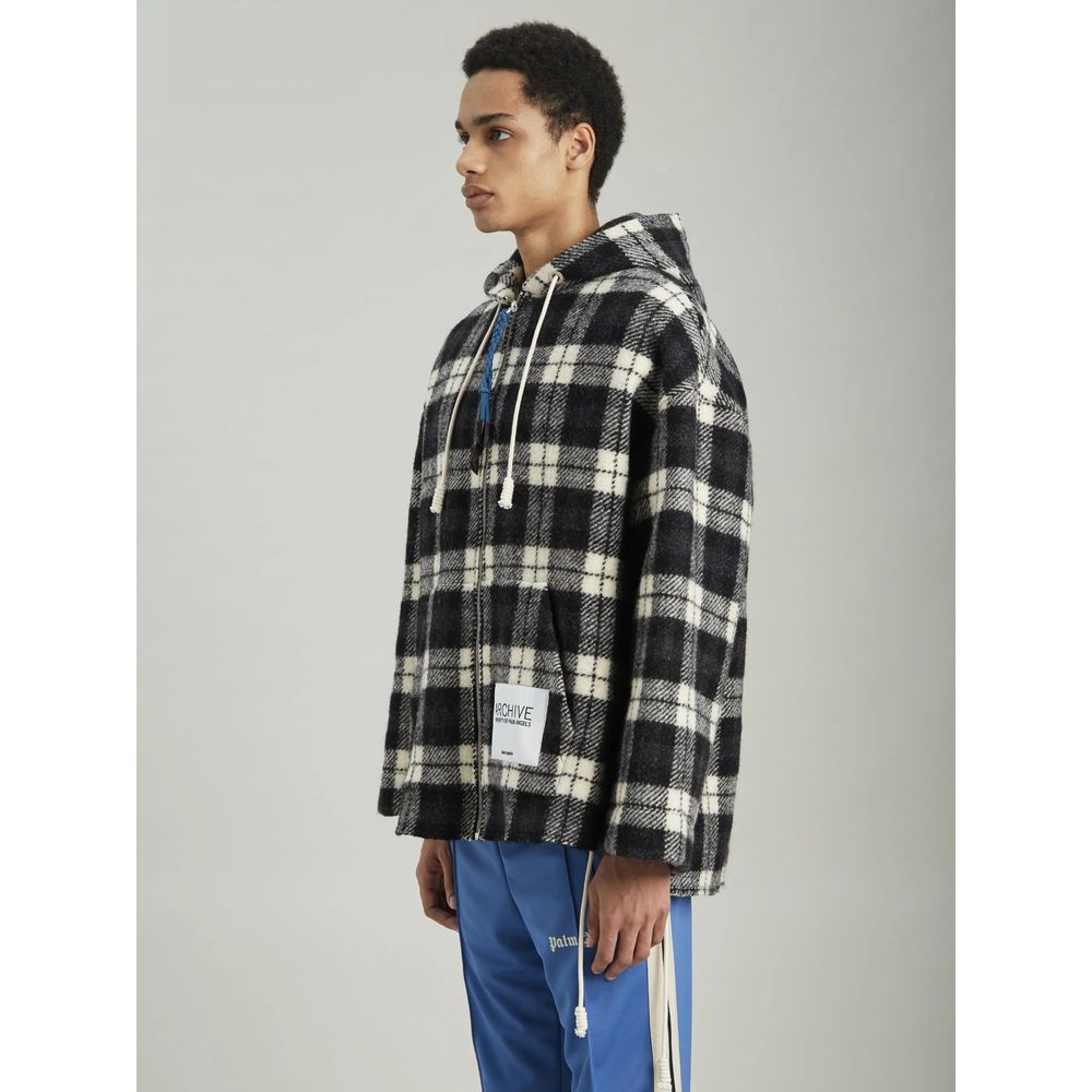Palm Angels Black Cashmere Men Sweater Jacket by Palm Angels