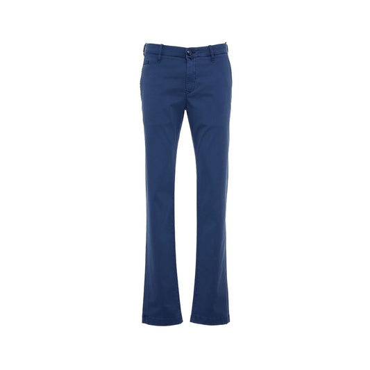 Jacob Cohen Elegant Slim Fit Chino Trousers in Blue by Jacob Cohen