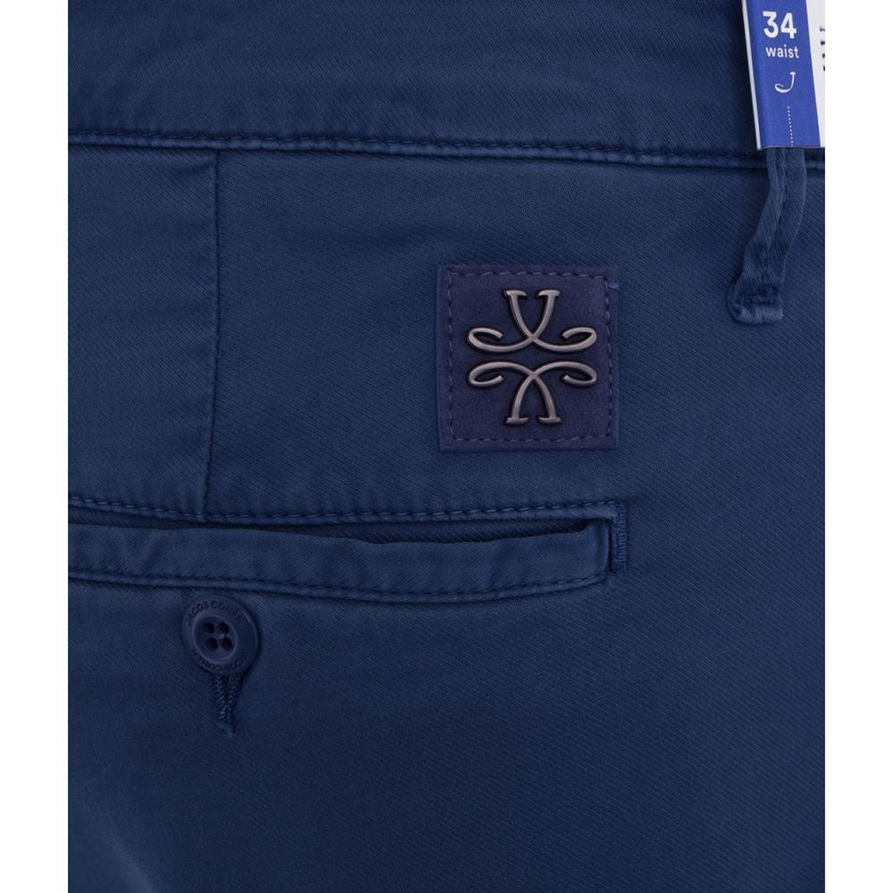 Jacob Cohen Elegant Slim Fit Chino Trousers in Blue by Jacob Cohen