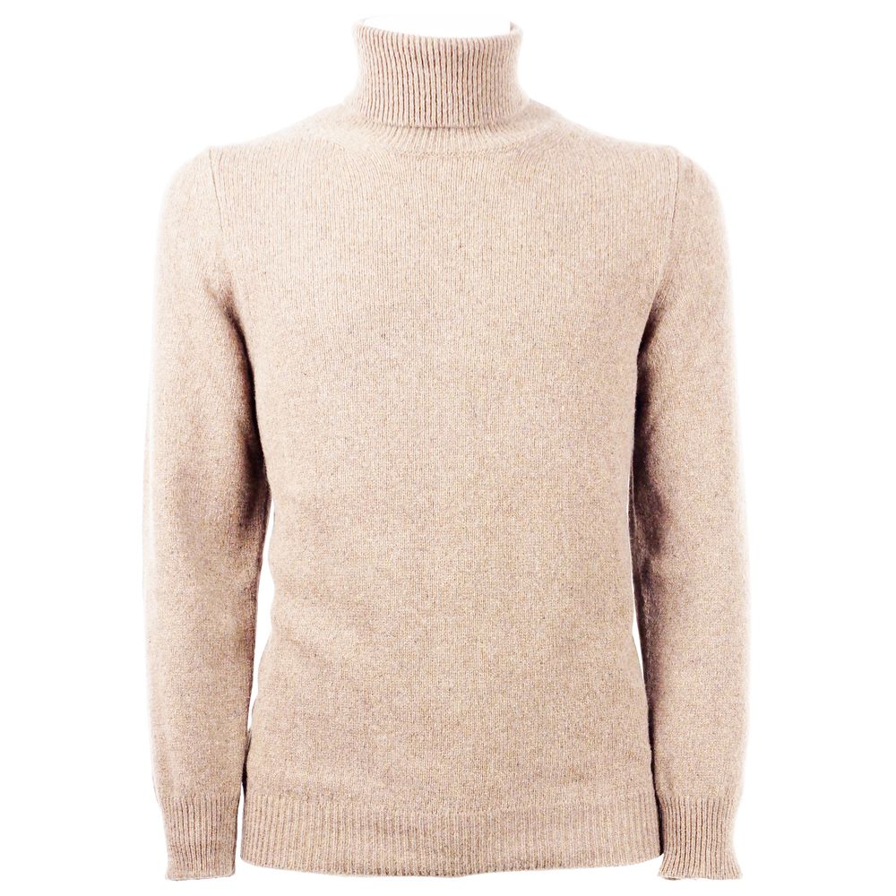 Emilio Romanelli Beige Cashmere Men Sweater by Emilio Romanelli