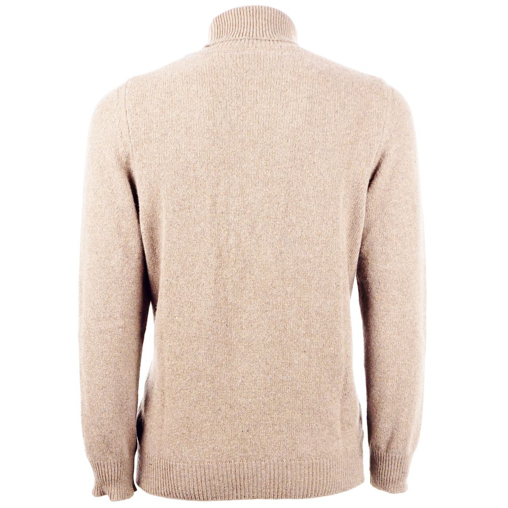 Emilio Romanelli Beige Cashmere Men Sweater by Emilio Romanelli