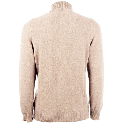 Emilio Romanelli Beige Cashmere Men Sweater by Emilio Romanelli