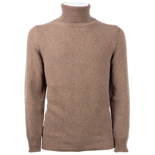 Emilio Romanelli Brown Cashmere Men Sweater by Emilio Romanelli