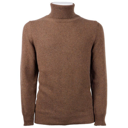 Emilio Romanelli Brown Cashmere Men Sweater by Emilio Romanelli