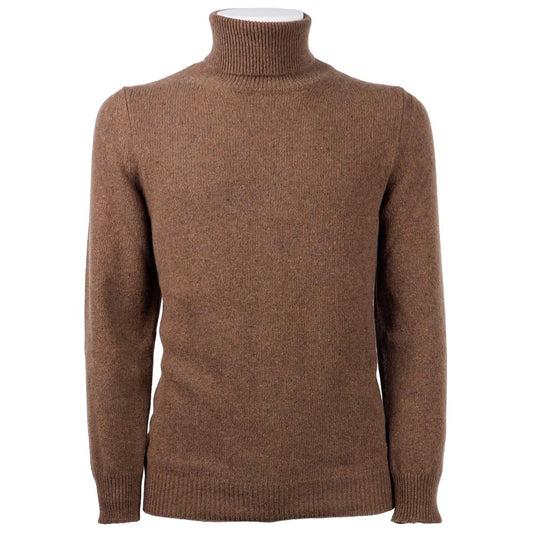 Emilio Romanelli Brown Cashmere Men Sweater by Emilio Romanelli