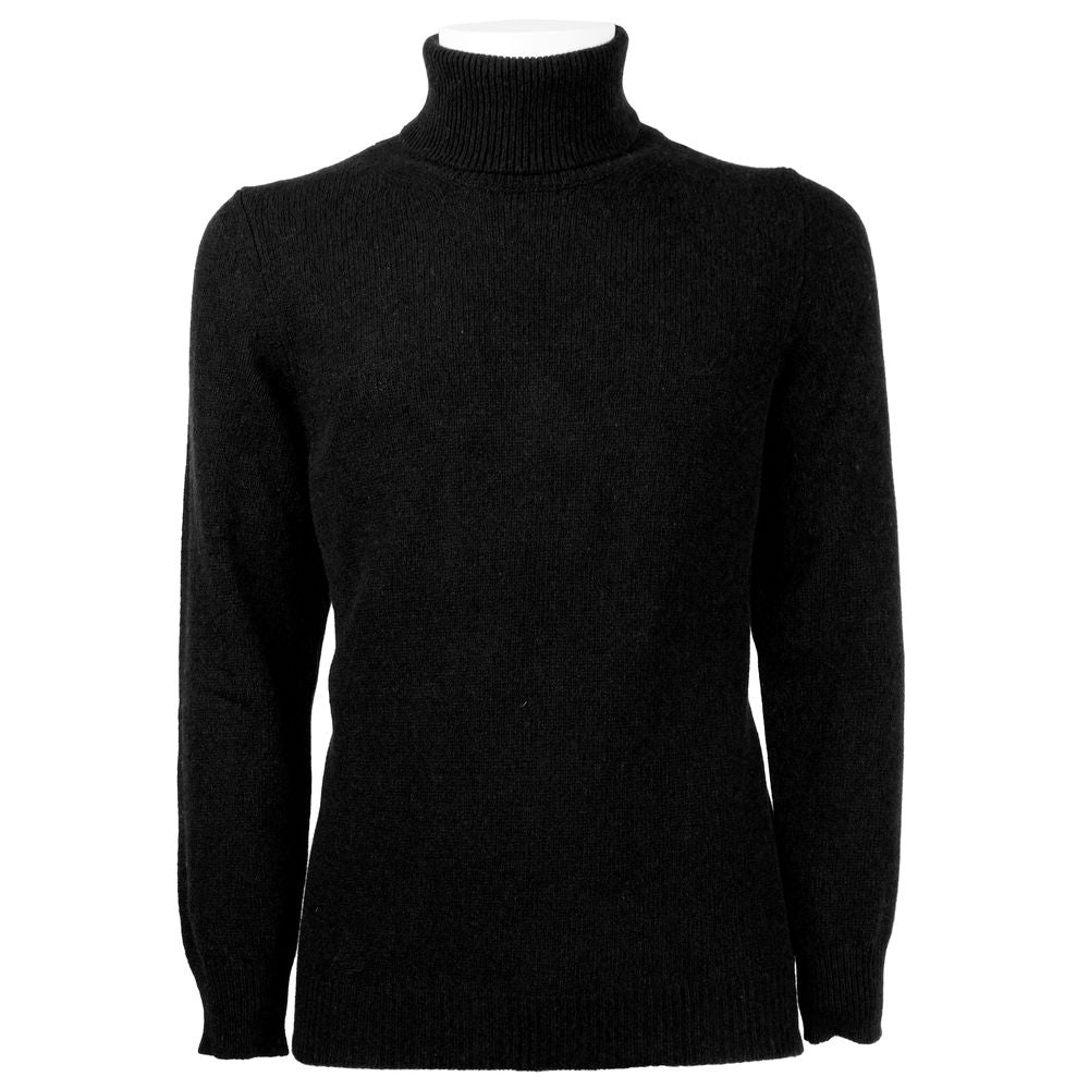 Emilio Romanelli Black Cashmere Men Sweater by Emilio Romanelli