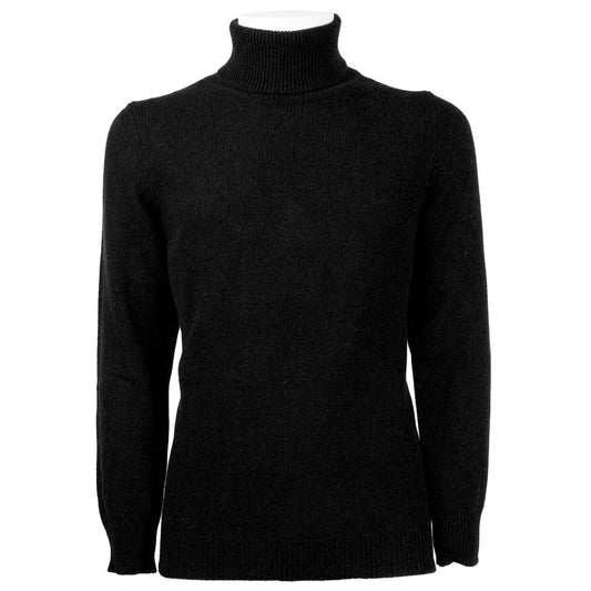 Emilio Romanelli Black Cashmere Men Sweater by Emilio Romanelli
