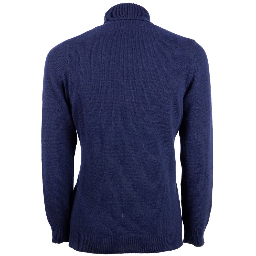Emilio Romanelli Blue Cashmere Men Sweater by Emilio Romanelli