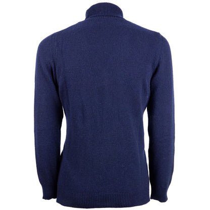 Emilio Romanelli Blue Cashmere Men Sweater by Emilio Romanelli