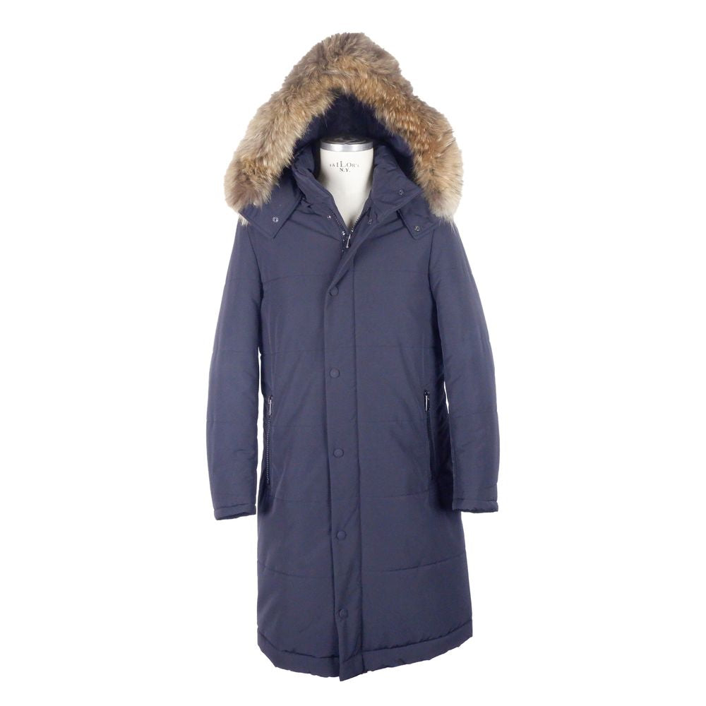 Imperméable homme en laine bleue fabriqué en Italie